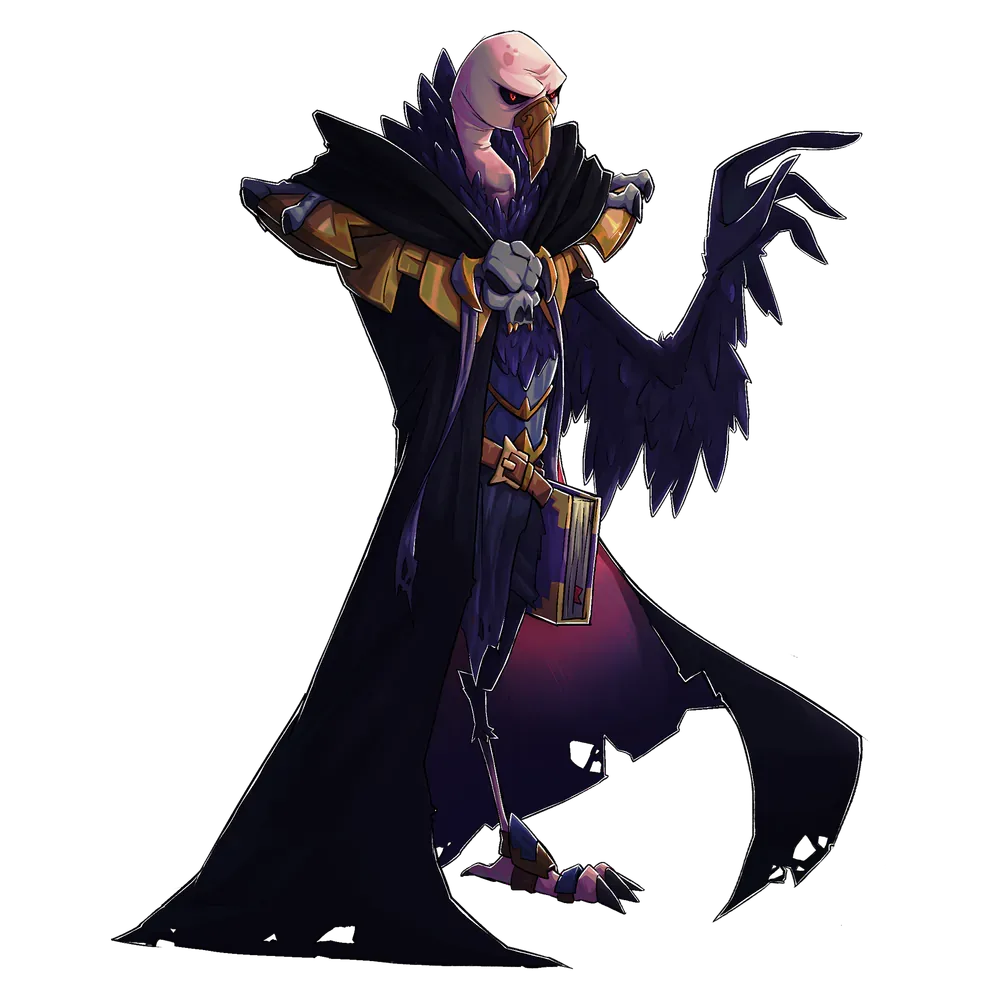 Gideon, o abutre necromante, com magia sombria
